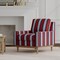 Blue Red Stain Resistant Performance Pet Friendly Stripe Woven Pattern Upholstery Fabric by The Yard - SKU: Amalfi Tomato